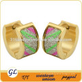 ER19020 sandpaper gold plated hoop earrings jewelry , hoop earring for lady